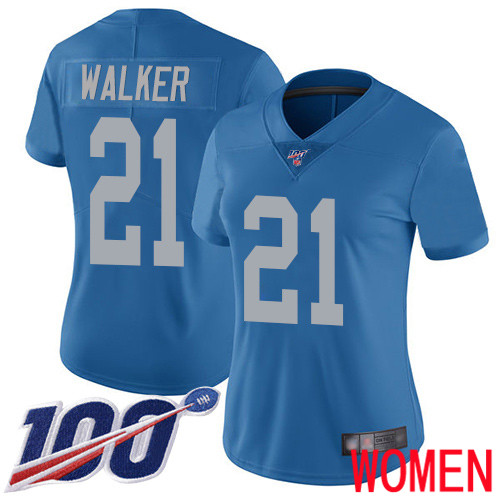 Detroit Lions Limited Blue Women Tracy Walker Alternate Jersey NFL Football 21 100th Season Vapor Untouchable